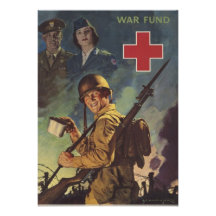 Soldier on Battlefield  Holding Cup of Coffee Invites