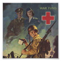 Soldier on Battlefield  Holding Cup of Coffee Photograph