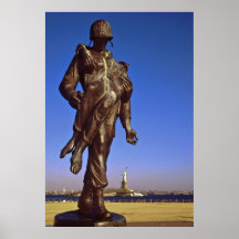 Soldier Plus Statue of Liberty Statues Posters