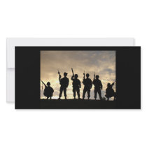 Soldier Silhouettes Photo Card Template
