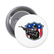 soldier swat policeman rifle shield pin