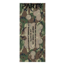 Soldier theme party invitation