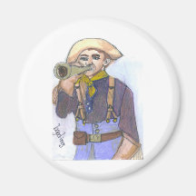 Soldier with Horn Fridge Magnet