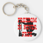 Soldiers Cross Freedom Is Never Free Key Chains