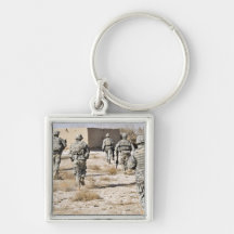 soldiers respond to a small arms attack keychains