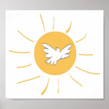 Soleil et colombe affiche