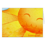 Soleil et nuages cartes de vœux