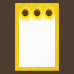 Soleil sur une papeterie de bâton papier à lettres