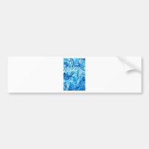 Soleils bleus (expressionisme abstrait) autocollant pour voiture