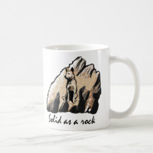 Solid as a Rock Left Handed Coffee Mugs