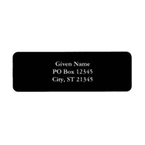 Solid Black Return Address Label