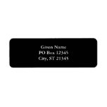 Solid Black Return Address Label