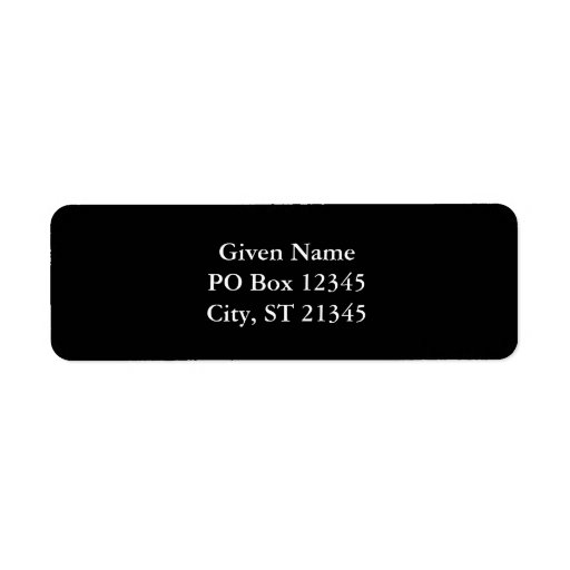 Solid Black Return Address Label