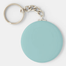 Solid Colour Light Blue 99CCCC Background Keychain