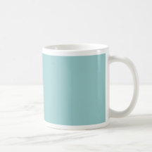 Solid Colour Light Blue 99CCCC Background Coffee Mugs