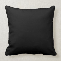 Solid Colour Throw Pillows - Black