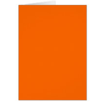 Solid Orange Background Colour FF6600 Greeting Card