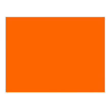 Solid Orange Background Colour FF6600 Post Cards