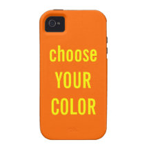 Solid Orange Background Colour FF6600 Template Vibe iPhone 4 Cases
