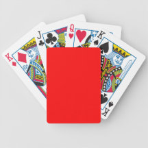 Solid Red Background Playing Cards