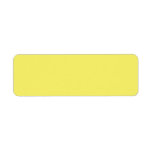 Solid Yellow Background Colour Template Return Address Label