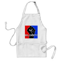 SOLIDARITY in Red, White, Blue and Black Aprons
