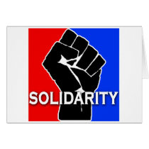 SOLIDARITY in Red, White, Blue and Black Greeting Card