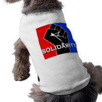 SOLIDARITY in Red, White, Blue and Black Doggie Shirt