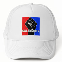 SOLIDARITY in Red, White, Blue and Black Hat