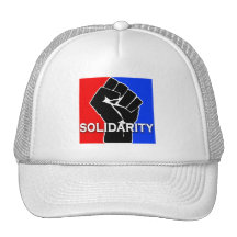SOLIDARITY in Red, White, Blue and Black Hat