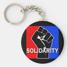 SOLIDARITY in Red, White, Blue and Black Key Chain
