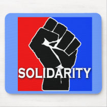 SOLIDARITY in Red, White, Blue and Black Mouse Pad