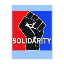 SOLIDARITY in Red, White, Blue and Black Post Cards