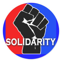 SOLIDARITY in Red, White, Blue and Black Sticker