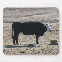 solitary cow mouse pads