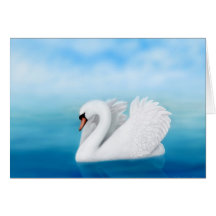 Solitary Mute Swan Card