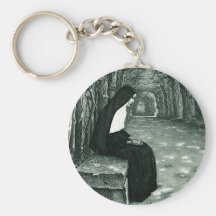 solitary nun keychains