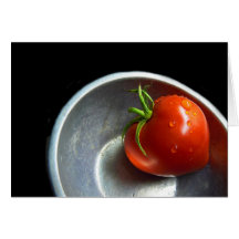 solitary tomato greeting cards