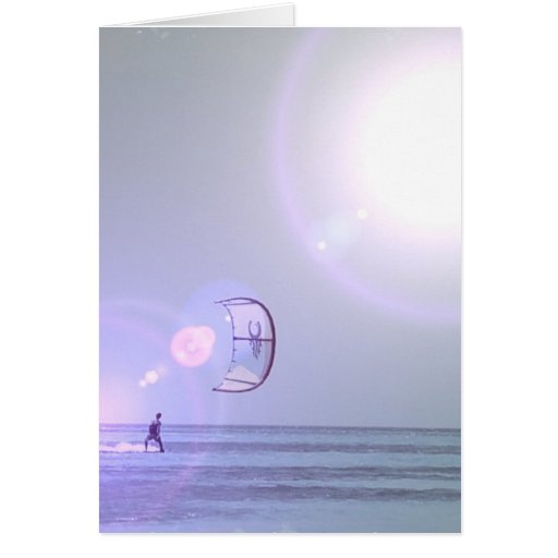 Solo Kiteboard Greeting Card