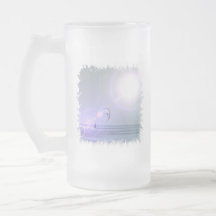 Solo Kiteboarder  Frosted Beer Mug