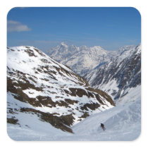 Solo Skier/Alpen Ski Resort, Alps Austria Sticker