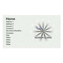 Solomon Islands Flag Map 2.0 Business Card Templates