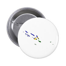 Solomon Islands Flag Map full size Pinback Buttons