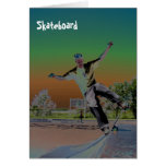 Solorized skateboarder  greeting cards