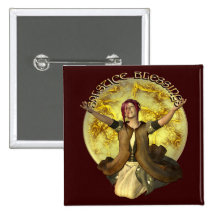 Solstice Blessings Button