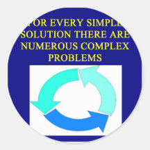 solutions and problems proverbs round stickers