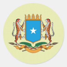 Somalia Coat of Arms detail Round Sticker
