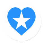 Somalia Flag Heart stickers