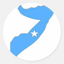 Somalia flag map round stickers