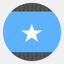 Somalia Flag Round Stickers